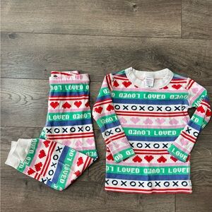 Hanna Andersson Valentine Loved Pajamas Set | size 4